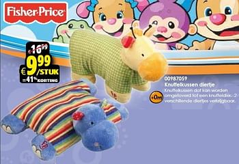 Aanbiedingen Knuffelkussen diertje - Fisher-Price - Geldig van 24/10/2015 tot 06/12/2015 bij ToyChamp