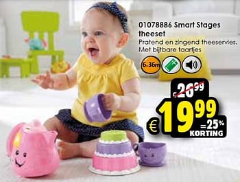 Aanbiedingen Smart stages theeset - Fisher-Price - Geldig van 24/10/2015 tot 06/12/2015 bij ToyChamp
