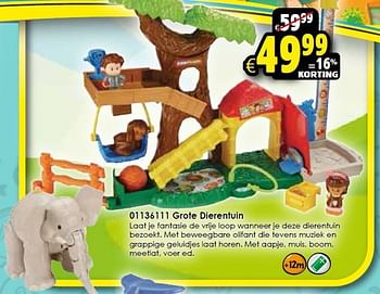 Aanbiedingen Grote dierentuin - Little People - Geldig van 24/10/2015 tot 06/12/2015 bij ToyChamp