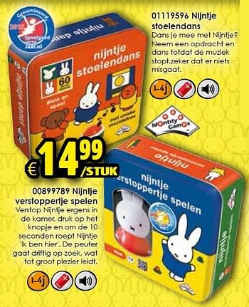 Aanbiedingen Nijntje verstoppertje spelen - Nijntje - Geldig van 24/10/2015 tot 06/12/2015 bij ToyChamp