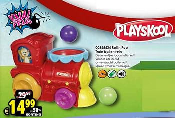 Aanbiedingen Roll`n pop train ballentrein - Playskool - Geldig van 24/10/2015 tot 06/12/2015 bij ToyChamp