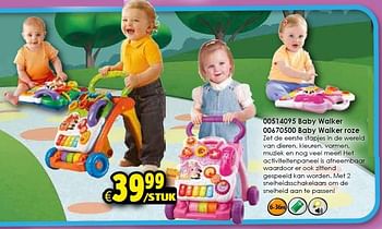 Aanbiedingen Baby walker roze - Vtech - Geldig van 24/10/2015 tot 06/12/2015 bij ToyChamp