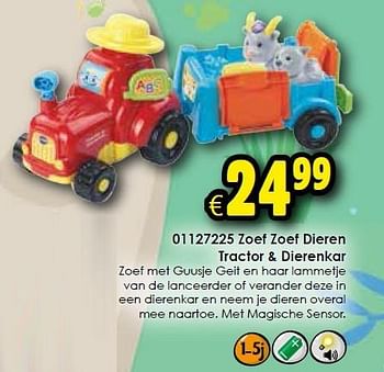 Aanbiedingen Zoef zoef dieren tractor + dierenkar - Vtech - Geldig van 24/10/2015 tot 06/12/2015 bij ToyChamp