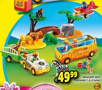 Aanbiedingen Playmobil 1-2-3 safari - Playmobil - Geldig van 24/10/2015 tot 06/12/2015 bij ToyChamp
