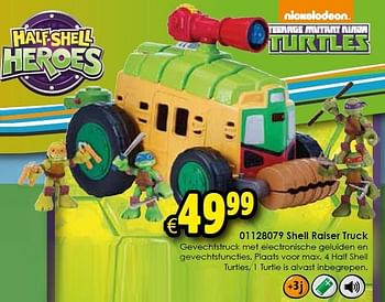 Aanbiedingen Shell raiser truck - Ninja Turtles - Geldig van 24/10/2015 tot 06/12/2015 bij ToyChamp