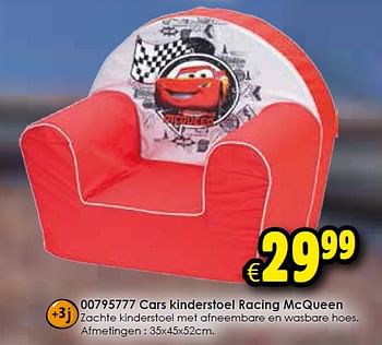 Aanbiedingen Cars kinderstoel racing mcqueen - Cars - Geldig van 24/10/2015 tot 06/12/2015 bij ToyChamp