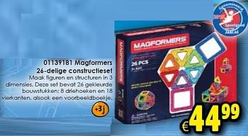 Aanbiedingen Magformers 30-delige constructieset - Magformers - Geldig van 24/10/2015 tot 06/12/2015 bij ToyChamp