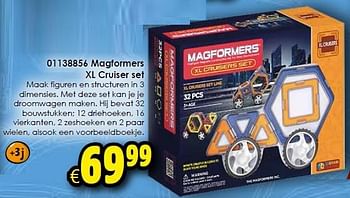 Aanbiedingen Magformers xl cruiser set - Magformers - Geldig van 24/10/2015 tot 06/12/2015 bij ToyChamp