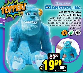 Aanbiedingen Monsters my scare pal sulley - Monsters - Geldig van 24/10/2015 tot 06/12/2015 bij ToyChamp