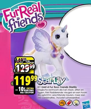 Aanbiedingen Fur real friends starlily - Hasbro - Geldig van 24/10/2015 tot 06/12/2015 bij ToyChamp