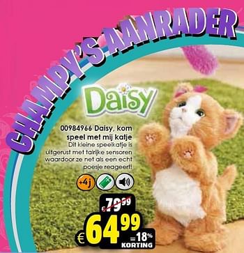 Aanbiedingen Daisy, kom speel met mij katje - Hasbro - Geldig van 24/10/2015 tot 06/12/2015 bij ToyChamp