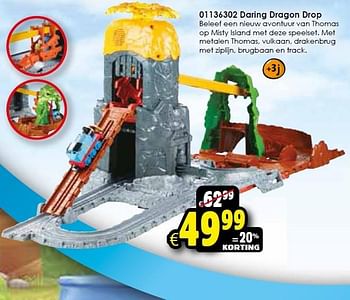 Aanbiedingen Daring dragon drop - Thomas &amp; Friends - Geldig van 24/10/2015 tot 06/12/2015 bij ToyChamp