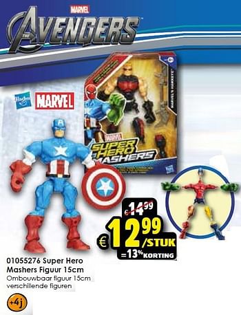 Aanbiedingen Super hero mashers figuur 15cm - Hero - Geldig van 24/10/2015 tot 06/12/2015 bij ToyChamp