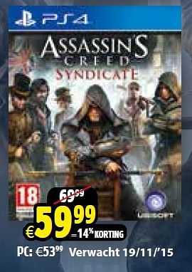 Aanbiedingen Assassin`s creed syndicate - Ubisoft - Geldig van 24/10/2015 tot 06/12/2015 bij ToyChamp