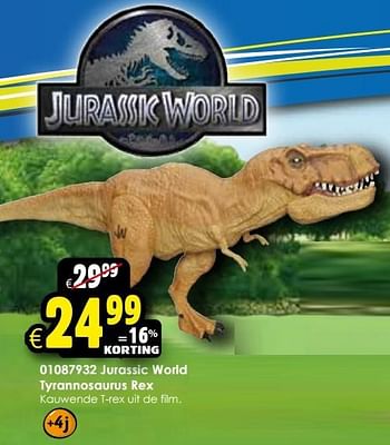 Aanbiedingen Jurassic world tyrannosaurus rex - Jurassic World - Geldig van 24/10/2015 tot 06/12/2015 bij ToyChamp