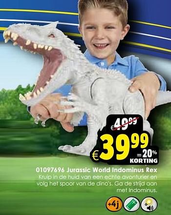 Aanbiedingen Jurassic world indominus rex - Jurassic World - Geldig van 24/10/2015 tot 06/12/2015 bij ToyChamp