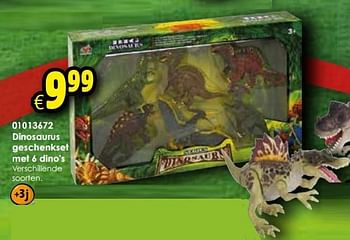 Aanbiedingen Dinosaurus geschenkset met 6 dino`s - Jurassic World - Geldig van 24/10/2015 tot 06/12/2015 bij ToyChamp