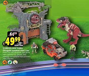 Aanbiedingen Dino valley dinogate speelset met t-rex - Jurassic World - Geldig van 24/10/2015 tot 06/12/2015 bij ToyChamp