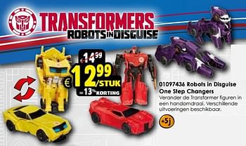 Aanbiedingen Robots in disguise one step changers - Marvel - Geldig van 24/10/2015 tot 06/12/2015 bij ToyChamp