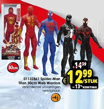 Aanbiedingen Spider-man titan 30cm web warriors - Marvel - Geldig van 24/10/2015 tot 06/12/2015 bij ToyChamp