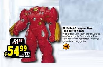 Aanbiedingen Avengers titan hulk buster armor - Marvel - Geldig van 24/10/2015 tot 06/12/2015 bij ToyChamp