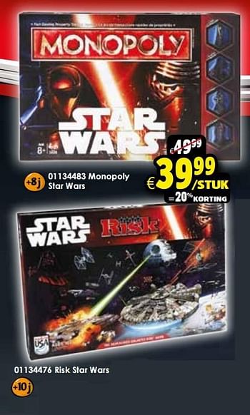 Aanbiedingen Risk star wars - Hasbro - Geldig van 24/10/2015 tot 06/12/2015 bij ToyChamp