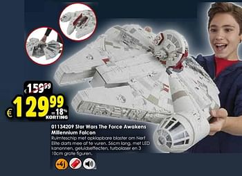 Aanbiedingen Star wars the force awakens millennium falcon - Star Wars - Geldig van 24/10/2015 tot 06/12/2015 bij ToyChamp