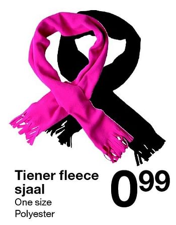 Aanbiedingen Tiener fleece sjaal - Huismerk - Zeeman  - Geldig van 24/10/2015 tot 31/10/2015 bij Zeeman