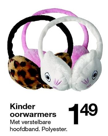 Aanbiedingen Kinder oorwarmers - Huismerk - Zeeman  - Geldig van 24/10/2015 tot 31/10/2015 bij Zeeman