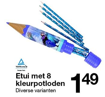 Aanbiedingen Etui met 8 kleurpotloden - Huismerk - Zeeman  - Geldig van 24/10/2015 tot 31/10/2015 bij Zeeman