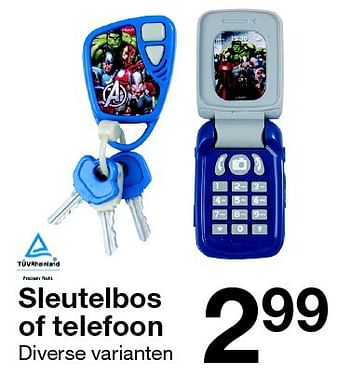 Aanbiedingen Sleutelbos of telefoon - Huismerk - Zeeman  - Geldig van 24/10/2015 tot 31/10/2015 bij Zeeman