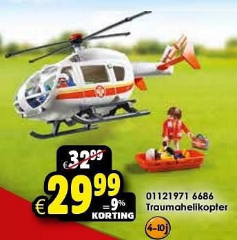 Aanbiedingen Traumahelikopter - Playmobil - Geldig van 24/10/2015 tot 06/12/2015 bij ToyChamp
