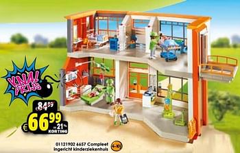 Aanbiedingen Compleet ingericht kinderziekenhuis - Playmobil - Geldig van 24/10/2015 tot 06/12/2015 bij ToyChamp