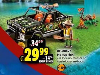 Aanbiedingen Pickup 4x4 - Playmobil - Geldig van 24/10/2015 tot 06/12/2015 bij ToyChamp