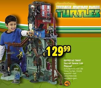 Aanbiedingen Tmnt secret sewer lair playset - Ninja Turtles - Geldig van 24/10/2015 tot 06/12/2015 bij ToyChamp