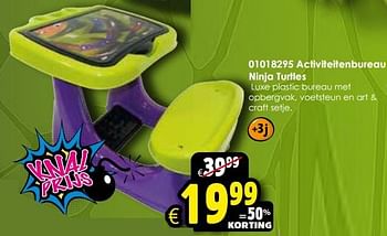 Aanbiedingen Activiteitenbureau ninja turtles - Ninja Turtles - Geldig van 24/10/2015 tot 06/12/2015 bij ToyChamp