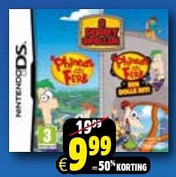 Aanbiedingen Disney duopack - phineas and ferb 1 & 2 - Disney Interactive - Geldig van 24/10/2015 tot 06/12/2015 bij ToyChamp