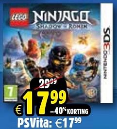 Aanbiedingen Lego ninjago - shadow of ronin psvita - Warner Brothers Interactive Entertainment - Geldig van 24/10/2015 tot 06/12/2015 bij ToyChamp