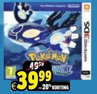 Aanbiedingen Pokemon alpha sapphire - Nintendo - Geldig van 24/10/2015 tot 06/12/2015 bij ToyChamp