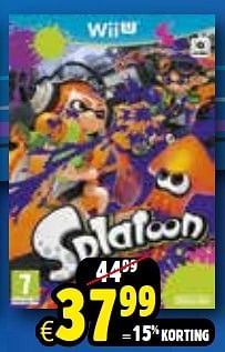 Aanbiedingen Splatoon - Nintendo - Geldig van 24/10/2015 tot 06/12/2015 bij ToyChamp