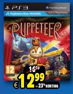 Aanbiedingen Puppeteer - Sony Computer Entertainment Europe - Geldig van 24/10/2015 tot 06/12/2015 bij ToyChamp