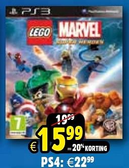 Aanbiedingen Lego marvel - Warner Brothers Interactive Entertainment - Geldig van 24/10/2015 tot 06/12/2015 bij ToyChamp