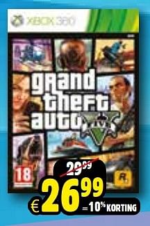 Aanbiedingen Grand theft auto v five - Rockstar Games - Geldig van 24/10/2015 tot 06/12/2015 bij ToyChamp