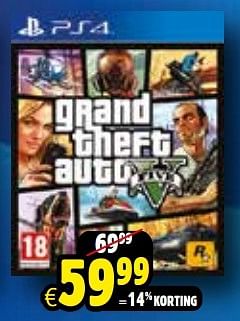 Aanbiedingen Grand theft auto v - Rockstar Games - Geldig van 24/10/2015 tot 06/12/2015 bij ToyChamp