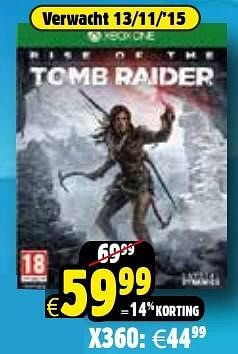 Aanbiedingen Rise of the tomb raider x360 - Microsoft Game Studios - Geldig van 24/10/2015 tot 06/12/2015 bij ToyChamp