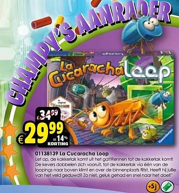 Aanbiedingen La cucaracha loop - Ravensburger - Geldig van 24/10/2015 tot 06/12/2015 bij ToyChamp