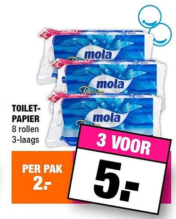 Aanbiedingen Toiletpapier - Mola - Geldig van 19/10/2015 tot 01/11/2015 bij Big Bazar