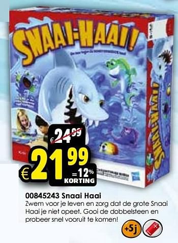 Aanbiedingen Snaai haai - Hasbro - Geldig van 24/10/2015 tot 06/12/2015 bij ToyChamp