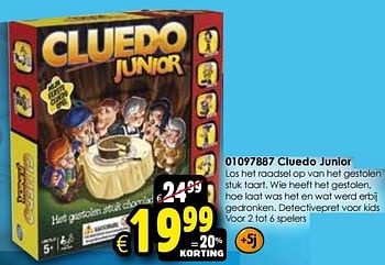 Aanbiedingen Cluedo junior - Hasbro - Geldig van 24/10/2015 tot 06/12/2015 bij ToyChamp