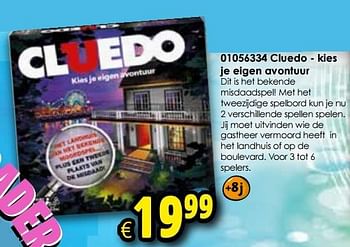 Aanbiedingen Cluedo - kies je eigen avontuur - Hasbro - Geldig van 24/10/2015 tot 06/12/2015 bij ToyChamp